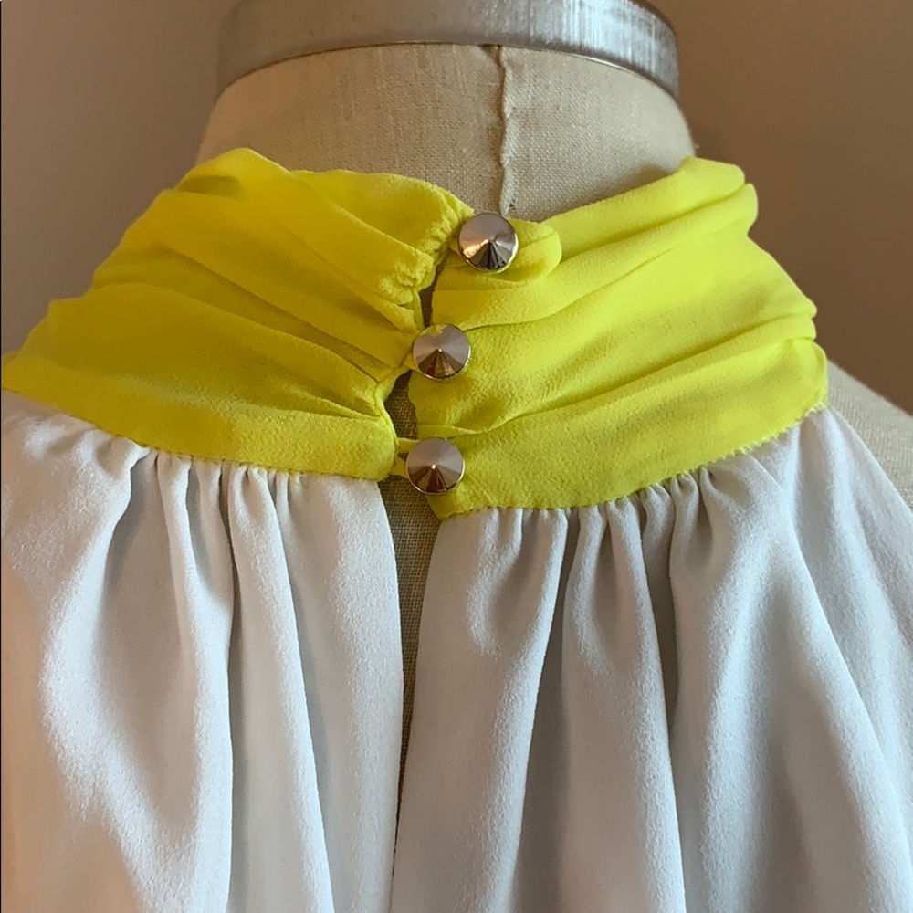 Chevron Color Block Maxi With Neon Collar - image 6